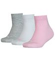 Puma Socks - Kids Quarter - 3-Pack - Pink/White/Grey