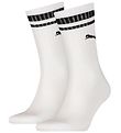 Puma Socken - Regular Crew - 2er-Pack - Weiß m. schwarzen Streif
