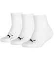 Puma Ankle Socks - Kids Quarter - 3-Pack - White