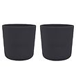 Filibabba Becher - 2er-Pack - Silikon - Stone Grey