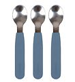 Filibabba Spoons - 3-Pack - Silicone - Powder Blue