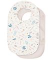 Cam Cam Bib - 2-pack - Pressed Leaves/Dusty Rose