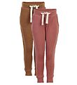 Minymo Sweatpants - 2-pack - Canyon Rose/Brown