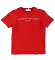 Tommy Hilfiger T-shirt - Essential - Organic - Deep Crimson