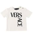 Versace T-Shirt - Logo Print - Wit/Zwart