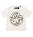 Versace T-Shirt - Mduse - Blanc/Or