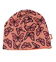 DYR Beanie - Loeve - Reversible - Old rose w. butterflies