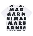 Marni T-shirt - White w. AOP Logo