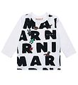 Marni Blouse - White w. AOP Logo