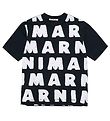 Marni T-Shirt - Zwart m. AOP Logo