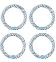 Bandeaux à Cheveux Elastiques Kknekki - 4 Pack - Bleu Clair