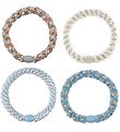 Bandeaux à Cheveux Elastiques Kknekki - 4 Pack - Bleu/Blanc/Bril