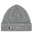 Bonnet Champion - Tricoté - Ado - 2 Couches - Gris Chiné