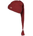 Melton Christmas Hat - Wool/Acrylic - Dark Red w. Pom-Pom