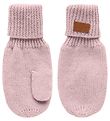 Melton Mittens - Wool/Cotton - 2-layer - Pink