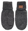 Melton Mittens - Wool/Cotton - 2-layer - Grey Melange