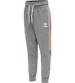 Hummel Pantalon de Jogging - hmlOnny - Gris/Rose