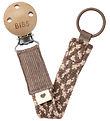 Bibs Dummy Clip - Dark Oak/Vanilla