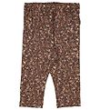 Wheat Trousers - Beetle - Maroon Flowers