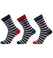 Ronaldo Socks - 3-Pack - Grey Melange/Black w. Stripes
