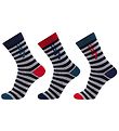 Ronaldo Socken - 3er-Pack - Grau Meliert/Schwarz m. Streifen