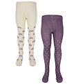 Minymo Baby Tights - 2-Pack - Very Grape