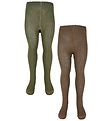 Minymo Tights - 2-Pack - Rib - Dried Herbs