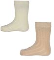 Minymo Chaussettes - 2 Pack - Off White