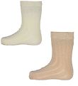 Minymo Socken - 2er-Pack - Off White