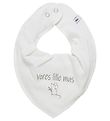 Pippi Baby Teething Bib - Pointy - Marshmallow w. Our Little Mou