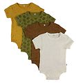 Pippi Baby Bodysuits k/æ - 4-Pack - Tinsel