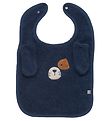 Pippi Bib - Terrycloth - Dress Blues w. Bear