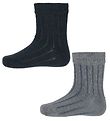 Minymo Socken - 2er-Pack - Sleet