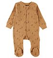 Fixoni Nightsuit w. Zipper/Feet - Lion w. Print