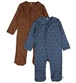 Pippi Baby Jumpsuit - Nightsuit Suit - 2-Pack - Blue Mirage