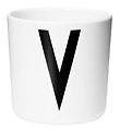 Design Letters Cup - White w. V