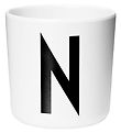 Design Letters Cup - White w. N