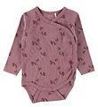 Fixoni Wrap Bodysuit l/s - Grape Shake