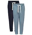 Minymo Sweatpants - 2-pack - Ashley Blue/Marinbl