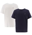 Tommy Hilfiger Stuttermabolur - 2 Pakki - Desert Ský/Hvítt