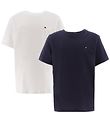 Tommy Hilfiger T-Shirt - 2-pack - Desert Lucht/Wit