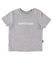 Mads Nrgaard T-Shirt - Taureau - Gris Chin av. Blanc