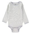Mads Nørgaard Bodysuit l/s - Off White Grey Melange