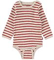 Mads Nrgaard Bodysuit l/s - Red/Nature Melange