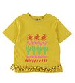 Stella McCartney Kids Stuttermabolur - Sinnepsgult M. Prentað/Kö