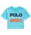 Polo Ralph Lauren Stuttermabolur - Skera - Polo Sport - Ljósblát
