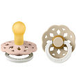BIBS Bohemia Glowing Pacifiers - 2-Pack - Size 1 - Round - Blush
