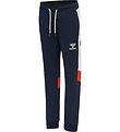 Hummel Sweatpants - hmlBugge - Black Iris w. White/Orange