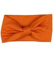 Voksi Bandeau - Laine - 2 Couches - Chaud Orange av. Noeud Papil