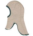 Voksi Balaclava Hat - Wool - 2-layer - Reversible - Melange Sand